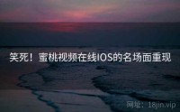 笑死！蜜桃视频在线IOS的名场面重现